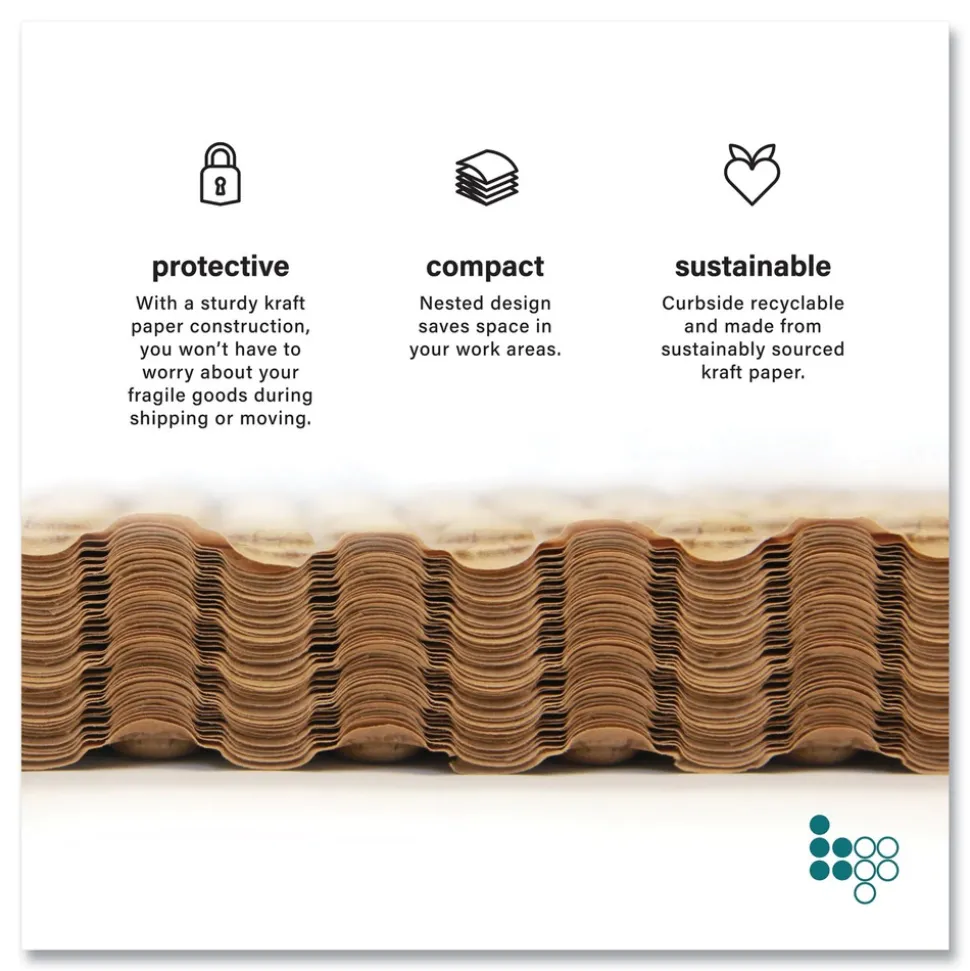 Elementree 01913 12 in. x 250 ft. Perforated Every 12 in. Bubble Paper - Kraft (250/Carton)