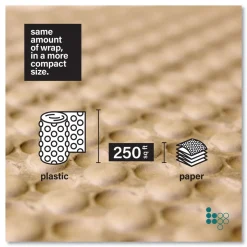 Elementree 01913 12 in. x 250 ft. Perforated Every 12 in. Bubble Paper - Kraft (250/Carton)
