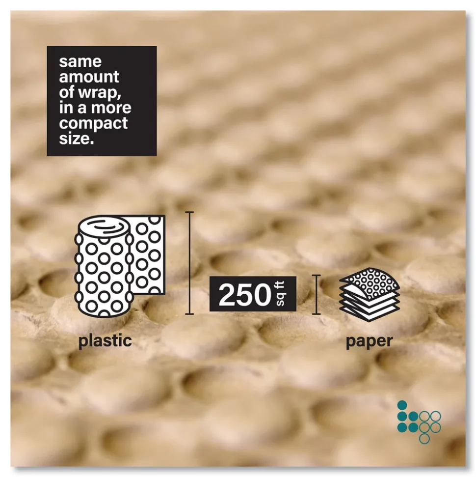 Elementree 01913 12 in. x 250 ft. Perforated Every 12 in. Bubble Paper - Kraft (250/Carton)