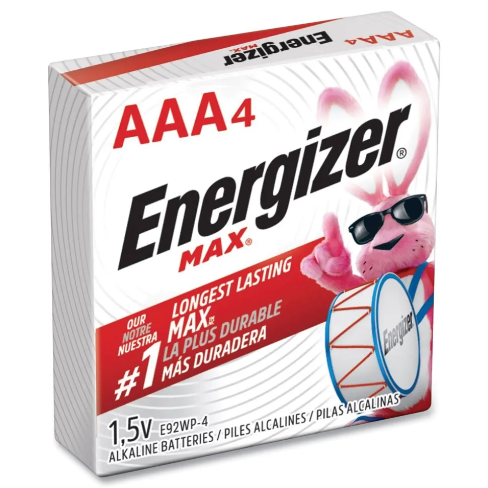 Energizer MAX 1.5 Volts AAA Alkaline Batteries (4/Pack)