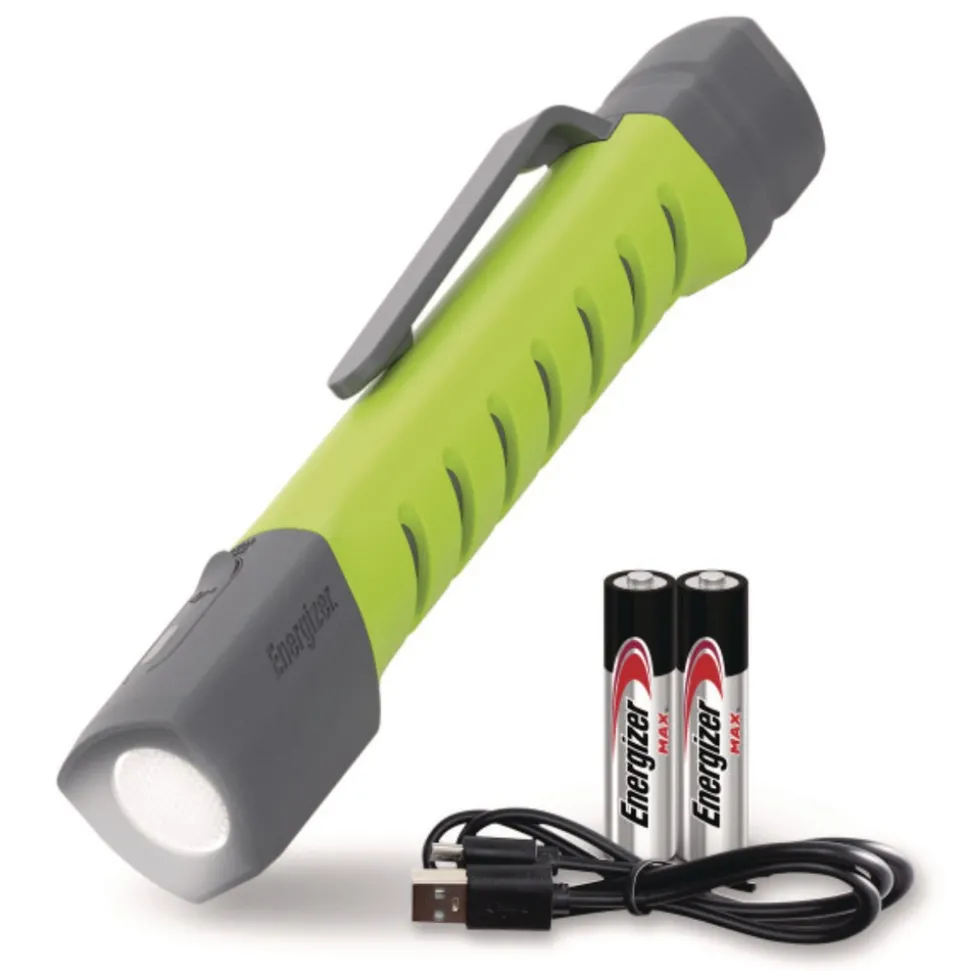 Energizer Rechargeable Lithium-Ion Pro Series Inspection Light with 2 AAA Batteries - Gray/Green