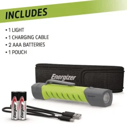Energizer Rechargeable Lithium-Ion Pro Series Hybrid Handheld with 2 AA Batteries - Gray/Green