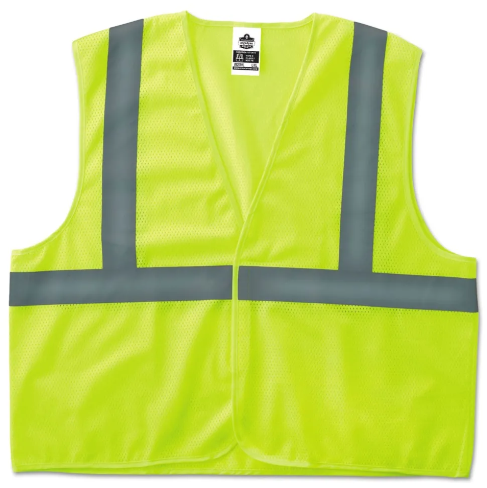 Ergodyne GloWear 8205HL Type R Class 2 Super Econo Mesh Safety Vest - Small/Medium/Lime