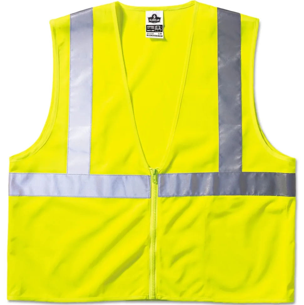Ergodyne GloWear 8210Z Class 2 Polyester Mesh Economy Vest - Large to X-Large/Lime