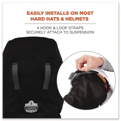 Ergodyne N-Ferno 6840 One Size Fits Most Fleece/Polyester 2-Layer Regular Winter Liner - Black