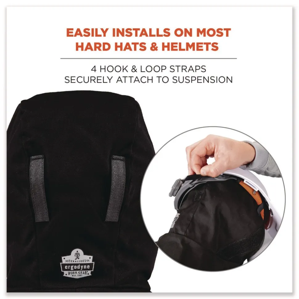 Ergodyne N-Ferno 6840 One Size Fits Most Fleece/Polyester 2-Layer Regular Winter Liner - Black