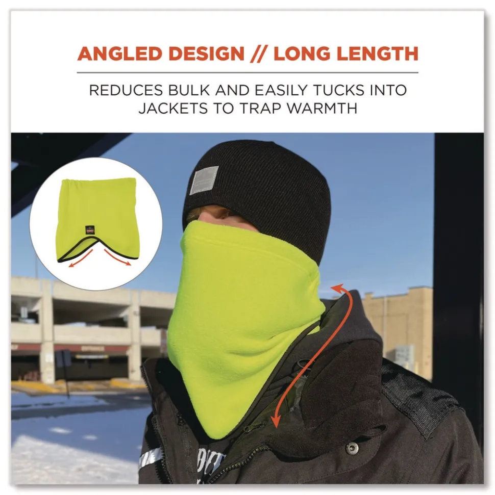 Ergodyne N-Ferno 6960 One Size Fits Most Fleece Neck Gaiter - Hi-Vis Lime
