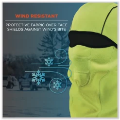 Ergodyne N-Ferno 6823 One Size Fits Most Fleece Hinged Balaclava Face Mask - Lime