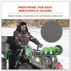 Ergodyne N-Ferno 6823 One Size Fits Most Fleece Hinged Balaclava Face Mask - Lime