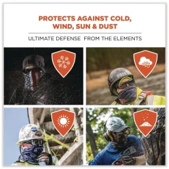 Ergodyne N-Ferno 6491 One Size Fits Most Reversible Thermal Fleece plus Poly Multi-Band - Lime