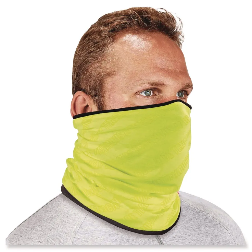Ergodyne N-Ferno 6491 One Size Fits Most Reversible Thermal Fleece plus Poly Multi-Band - Lime