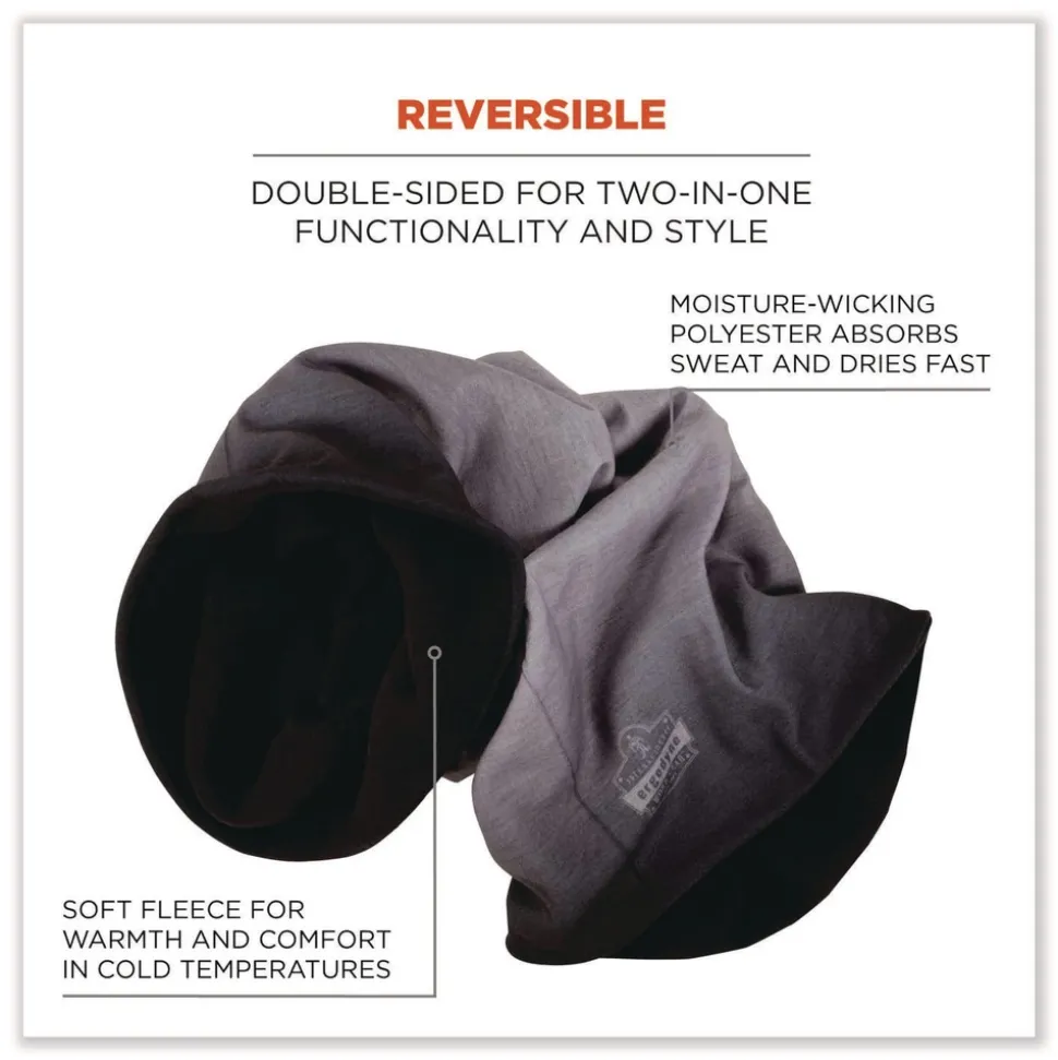 Ergodyne N-Ferno 6491 One Size Fits Most Reversible Thermal Fleece plus Poly Multi-Band - Light Gray Fade