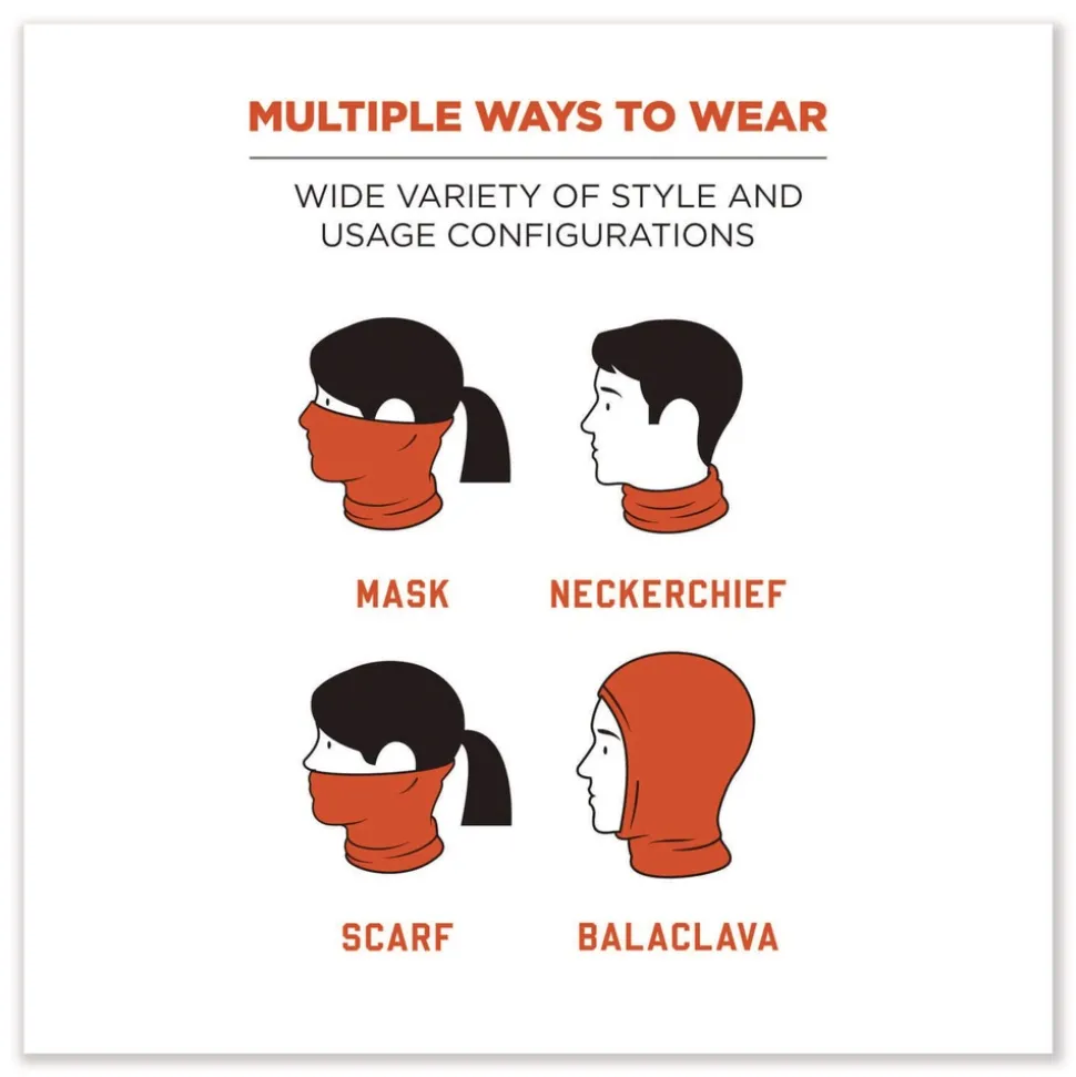 Ergodyne N-Ferno 6491 One Size Fits Most Reversible Thermal Fleece plus Poly Multi-Band - Light Gray Fade