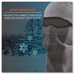 Ergodyne N-Ferno 6823 One Size Fits Most Fleece Hinged Balaclava Face Mask - Gray
