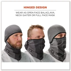 Ergodyne N-Ferno 6823 One Size Fits Most Fleece Hinged Balaclava Face Mask - Gray