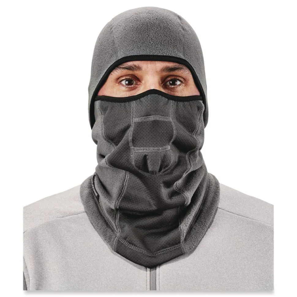 Ergodyne N-Ferno 6823 One Size Fits Most Fleece Hinged Balaclava Face Mask - Gray