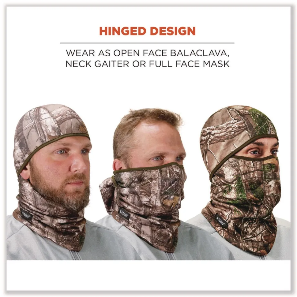 Ergodyne N-Ferno 6823 One Size Fits Most Fleece Hinged Balaclava Face Mask - Realtree Edge