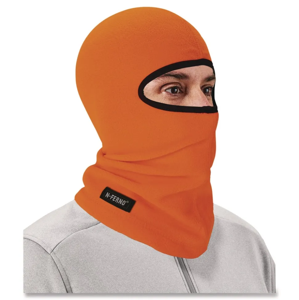 Ergodyne N-Ferno 6821 One Size Fits Most Fleece Balaclava Face Mask - Orange