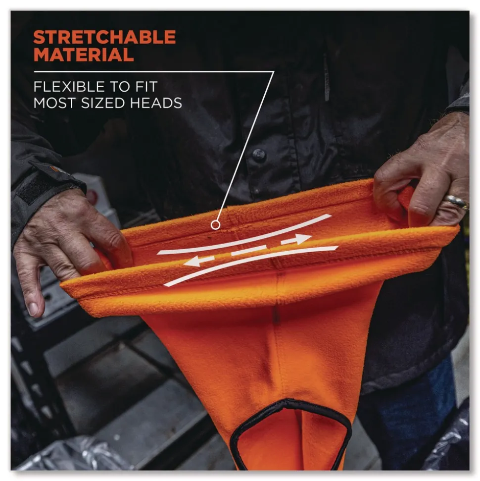 Ergodyne N-Ferno 6821 One Size Fits Most Fleece Balaclava Face Mask - Orange