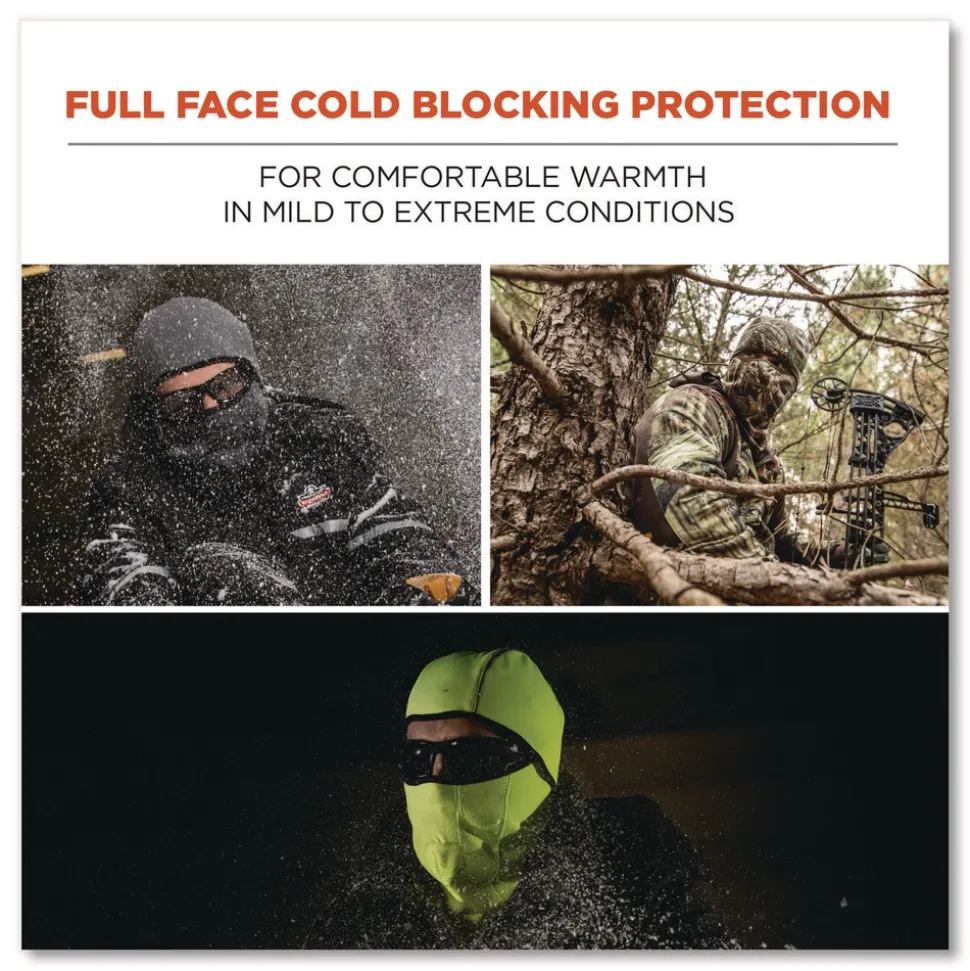 Ergodyne N-Ferno 6823 One Size Fits Most Fleece Hinged Balaclava Face Mask - Black