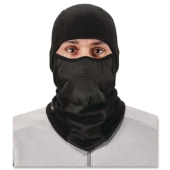 Ergodyne N-Ferno 6823 One Size Fits Most Fleece Hinged Balaclava Face Mask - Black