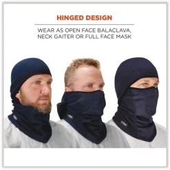 Ergodyne N-Ferno 6823 One Size Fits Most Fleece Hinged Balaclava Face Mask - Navy