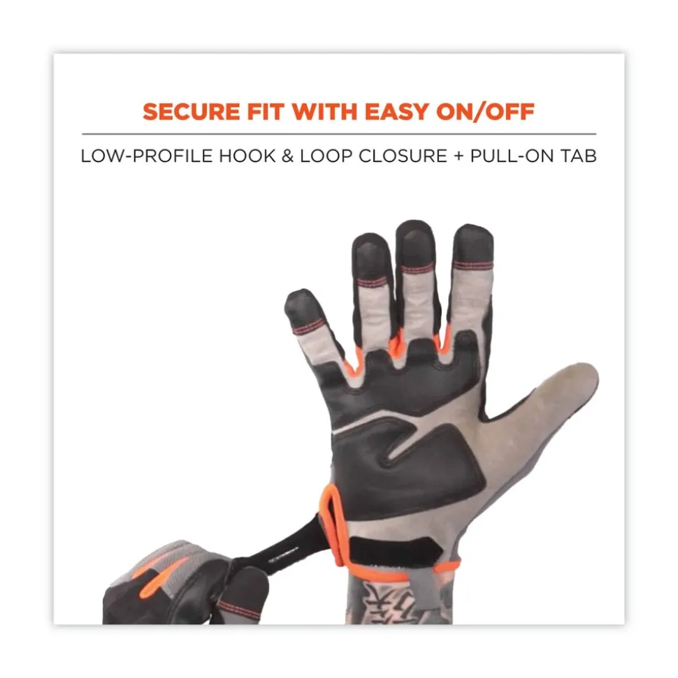 Ergodyne ProFlex 710 9 in. Long Heavy-Duty Mechanics Gloves - Small Gray (1-Pair)
