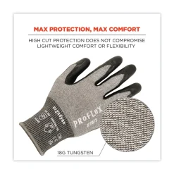 Ergodyne ProFlex 7072 ANSI A7 Nitrile-Coated CR Gloves, Gray, X-Large, 12/Pairs/Pack