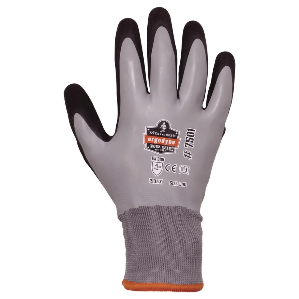 Ergodyne ProFlex 7501 Coated Waterproof Winter Gloves - Medium Gray (1-Pair)