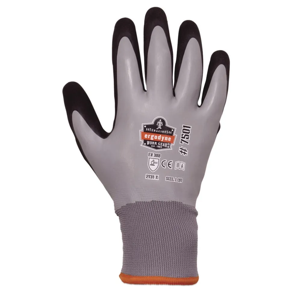 Ergodyne ProFlex 7501 Coated Waterproof Winter Gloves - 2X-Large Gray (1-Pair)