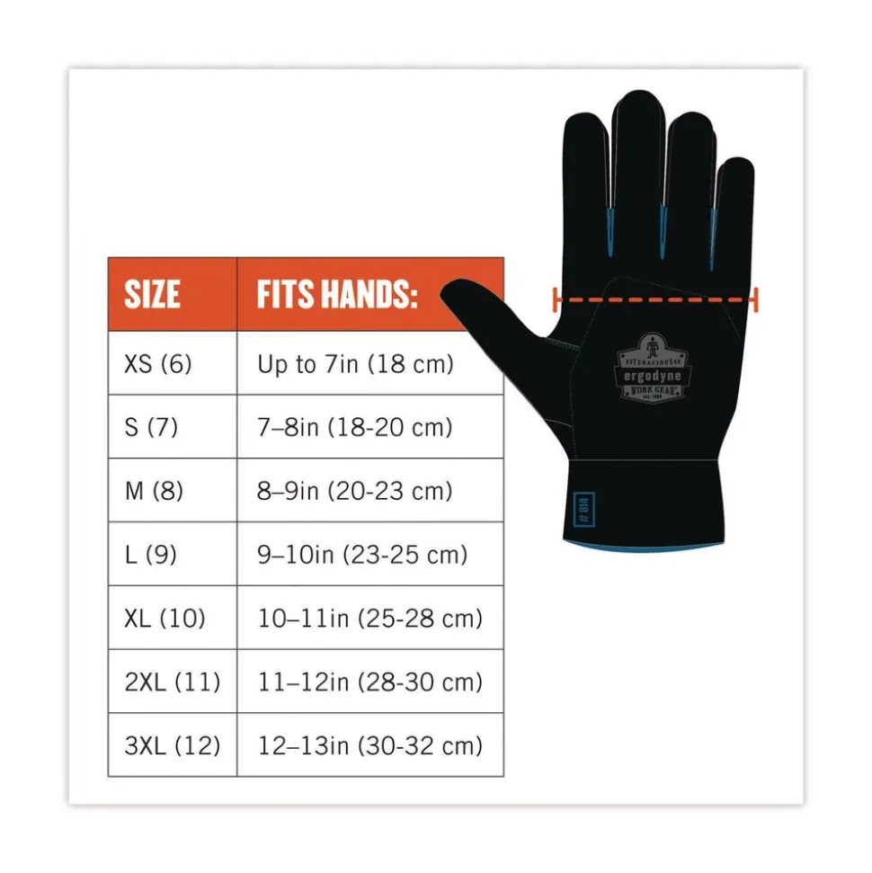 Ergodyne ProFlex 7401 Coated Lightweight Winter Gloves - Large Orange (1-Pair)