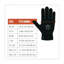 Ergodyne ProFlex 7401 Coated Lightweight Winter Gloves - Medium Orange (1-Pair)