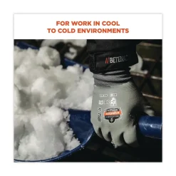 Ergodyne ProFlex 7501 Coated Waterproof Winter Gloves - Large Gray (1-Pair)