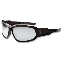 Ergodyne Skullerz Loki Nylon/Polycarb Safety Glasses/Goggles - Black Frame/Indoor/Outdoor Lens