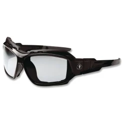 Ergodyne Skullerz Loki Nylon/Polycarb Safety Glasses/Goggles - Black Frame/Indoor/Outdoor Lens