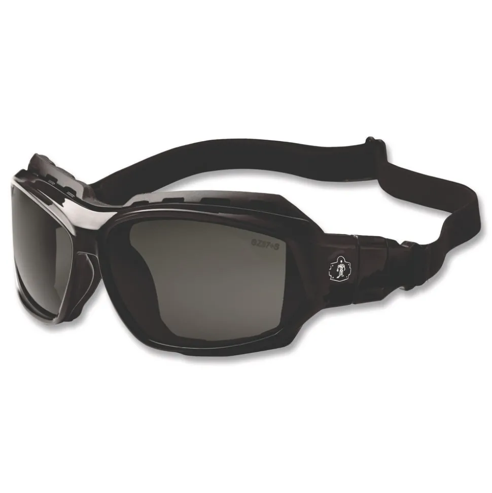 Ergodyne Skullerz Loki Nylon/Polycarb Safety Glasses/Goggles - Black Frame/Smoke Lens