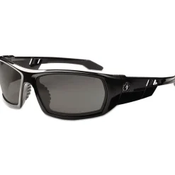 Ergodyne Skullerz Odin Nylon/Polycarb Safety Glasses - Black Frame/Smoke Lens