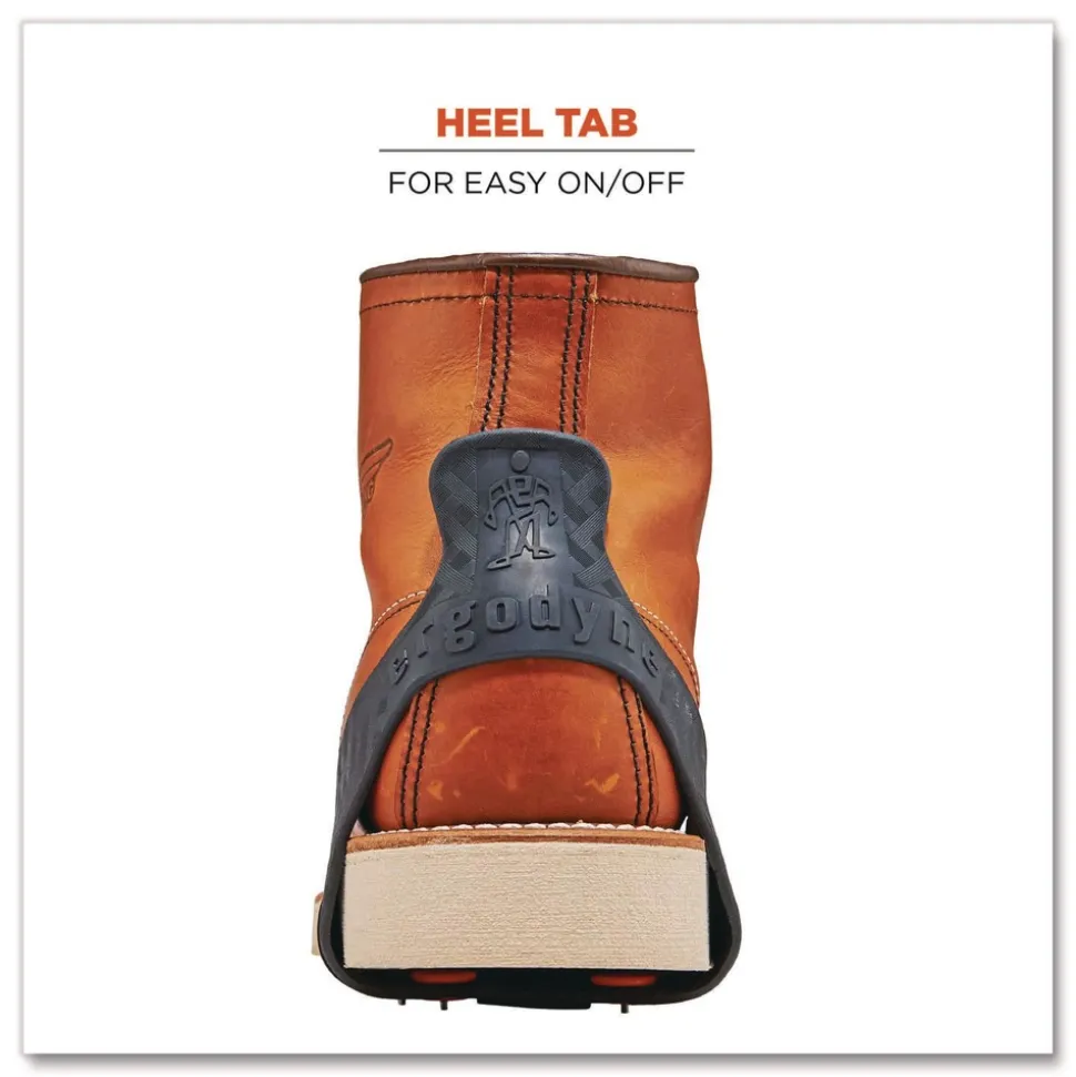 Ergodyne Trex 6300 One Piece Slip-on Ice Cleats - Large Black (1-Pair)