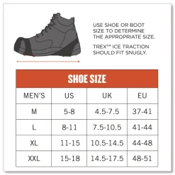 Ergodyne Trex 6300 One Piece Slip-on Ice Cleats - X-Large Black (1-Pair)