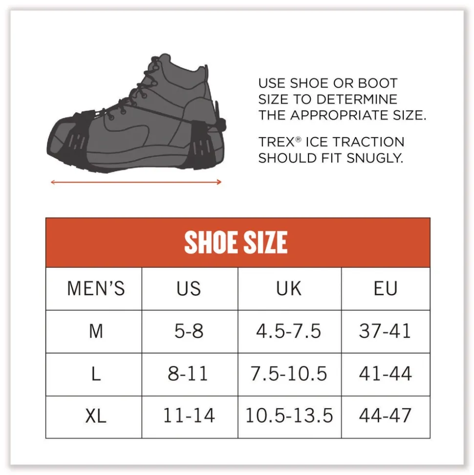 Ergodyne Trex 6325 Spikeless Traction Devices - X-Large Black (1-Pair)