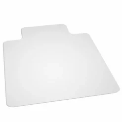 ES Robbins 45 x 53 EverLife Heavy Use Rectangular Chair Mat with Lip for Hard Floors - Clear