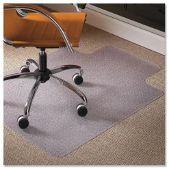 ES Robbins 45 x 53 Natural Origins Chair Mat with Lip for Carpet - Clear