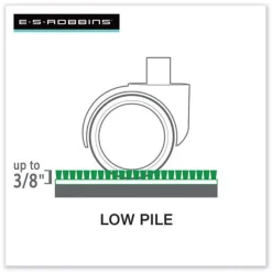 ES Robbins 45 x 53 Natural Origins Chair Mat with Lip for Carpet - Clear