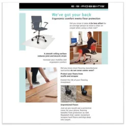 ES Robbins 46 x 60 Natural Origins Chair Mat for Carpet - Clear