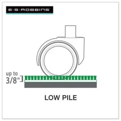 ES Robbins 36 x 48 Natural Origins Chair Mat with Lip for Carpet - Clear