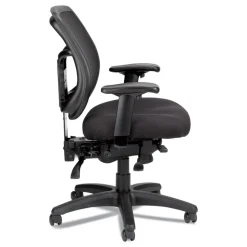 Eurotech 18.9 in. to 22.4 in. Seat Height Apollo Multi-Function Mesh Task Chair Supports Up to 250 lbs. - Silver Seat/Back, Black Base
