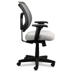 Eurotech 18.1 in. to 21.7 in. Seat Height Apollo Mid-Back Mesh Chair - Silver Seat, Silver Back, Black Base