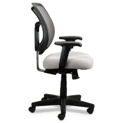 Eurotech 18.1 in. to 21.7 in. Seat Height Apollo Mid-Back Mesh Chair - Silver Seat, Silver Back, Black Base