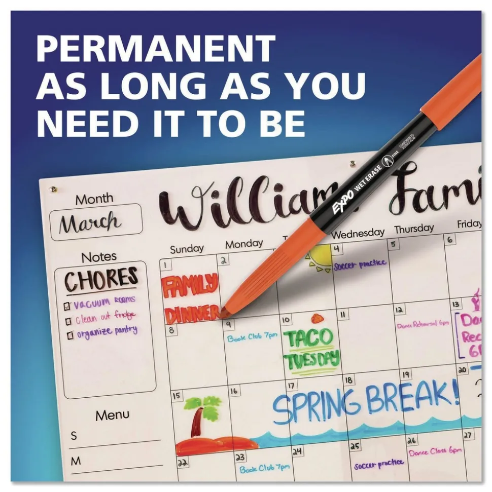 EXPO Fine Bullet Tip Wet Erase Marker - Blue (1-Dozen)