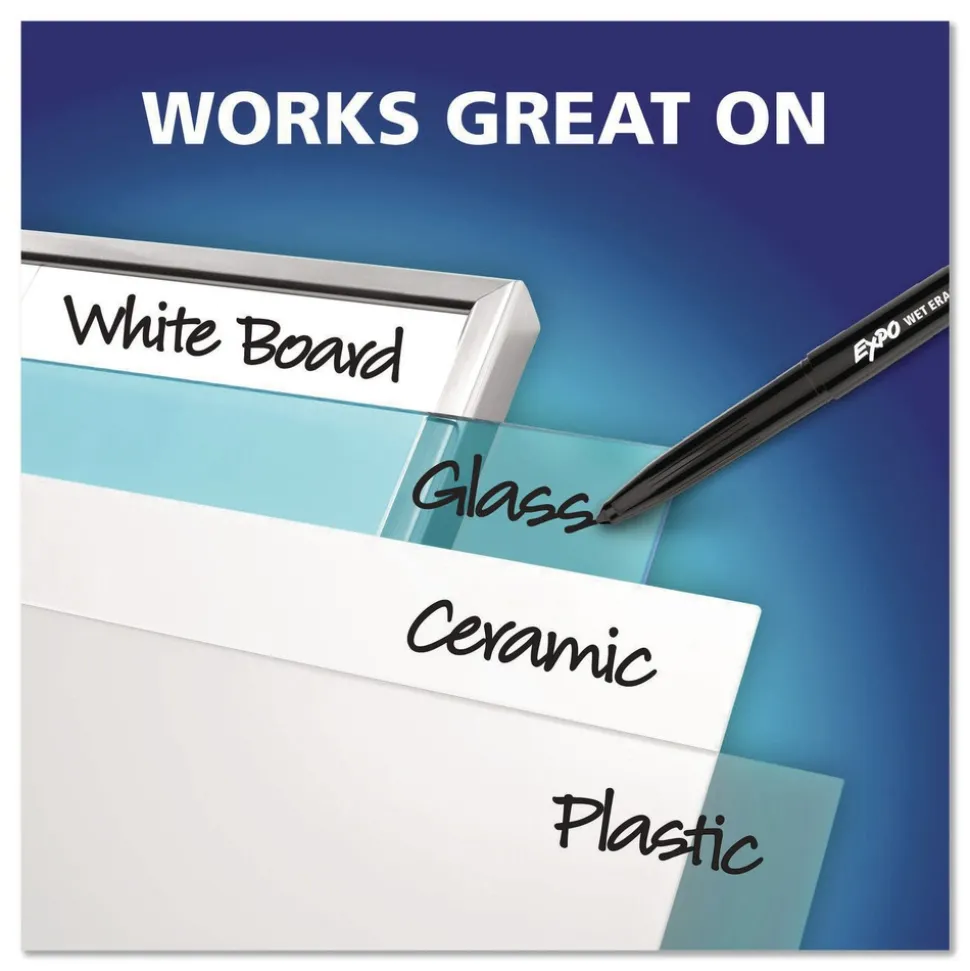 EXPO Fine Bullet Tip Wet Erase Marker - Blue (1-Dozen)